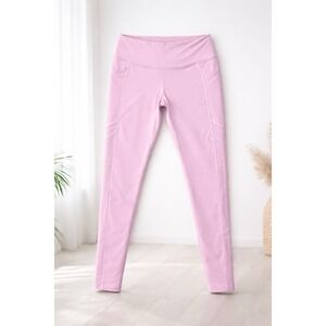 Victoria Sport Pink Leggings Womens Large High Rise Pocket Stretch Active Fit